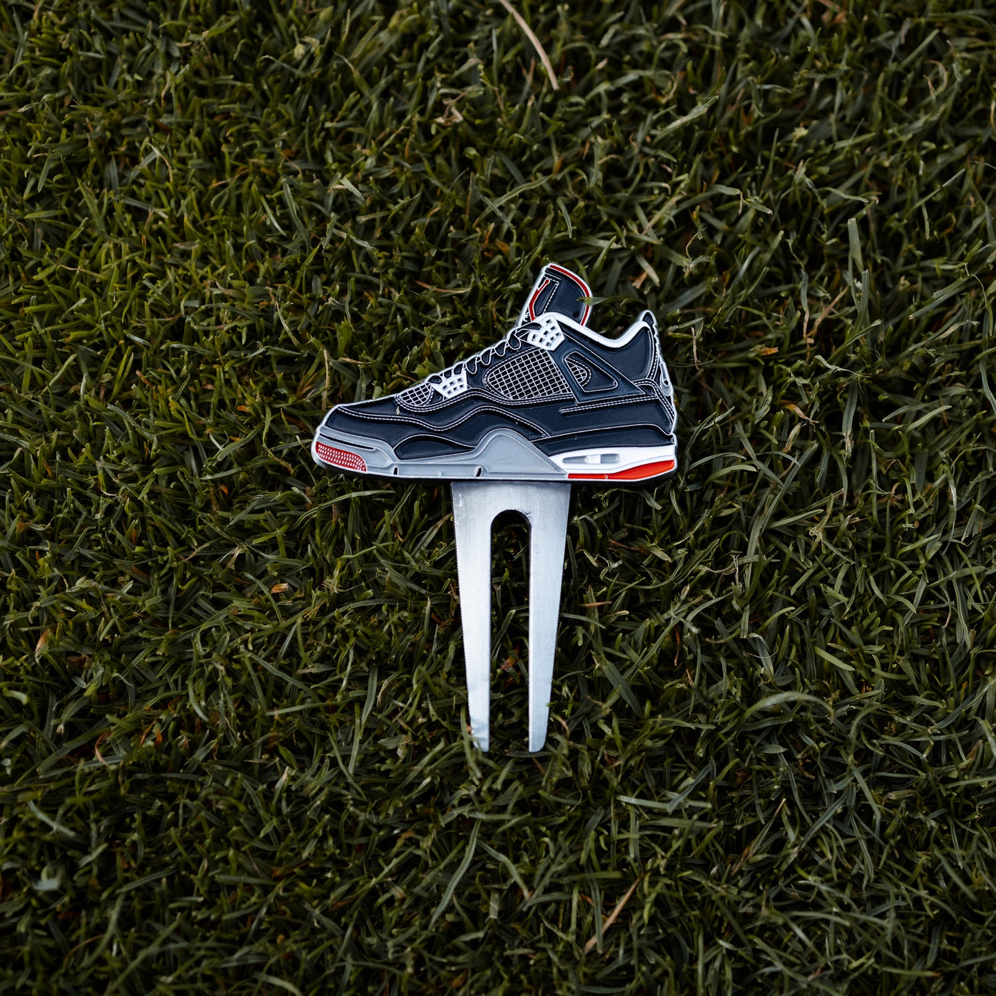 AJ 4 Sneaker Inspired Divot Repair Tool